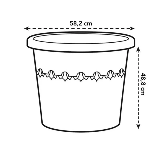 Elho Blumentopf Algarve Cilindro 58cm Terra